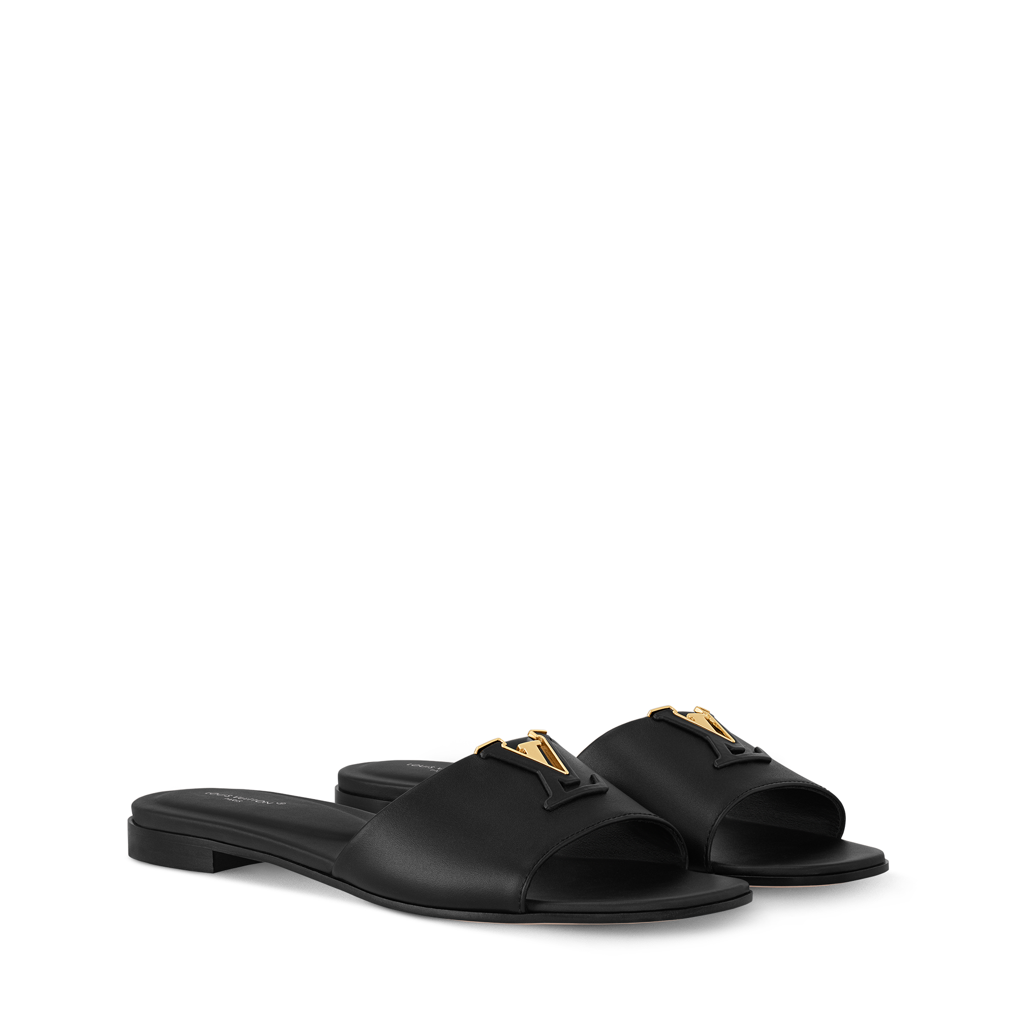 LOUIS VUITTON ブラックミュール 35 LV Isola Flat Mule - Shoes | LOUIS VUITTON